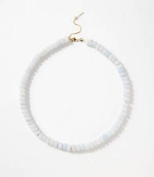 NEW SYLVIA BENSON women's beaded necklace in light blue